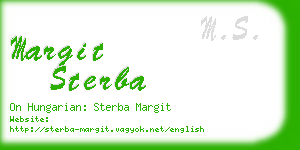 margit sterba business card